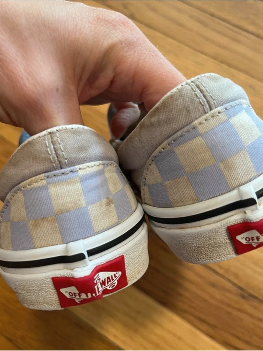 Vans Slip-On Checkerboard Sneakers - Light purple & Cream - Picture 10 of 11